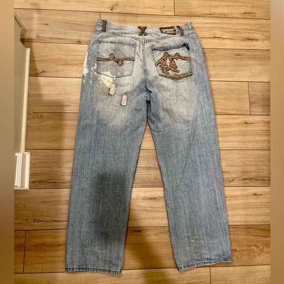 Lrg Other - Vintage LRG Lifted Research Group Embroidered Jeans 42x 32 RARE Baggy Hip Hop